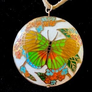 Cloisonné Butterfly Pendant